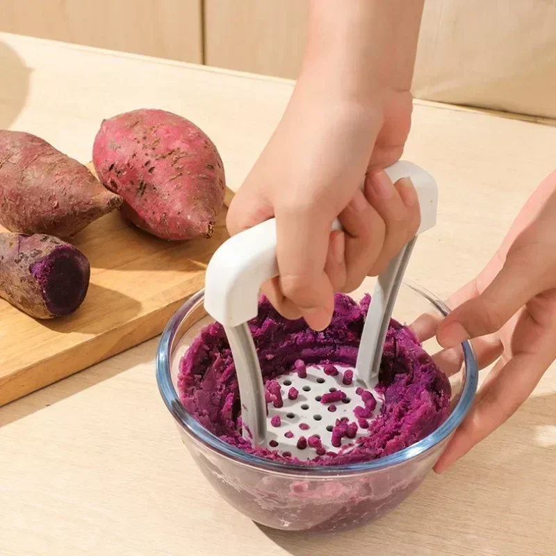 Potato Masher Manual Portable Potato Masher Plastic Pressed Smasher for Babies Food, Fruit, Banana, Baking Kitchen