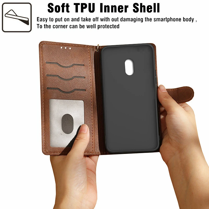 Luxury Wallet Flip Leather & Silicone Phone Case Cover