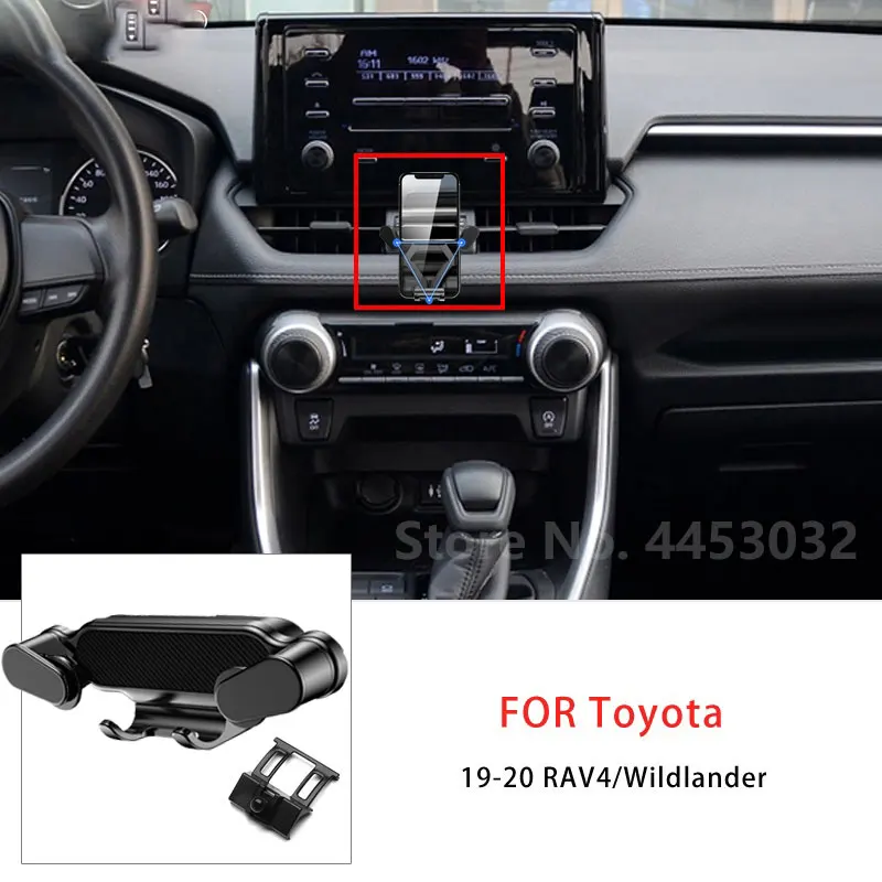 

Гравитационные автомобильные аксессуары, держатель для Toyota RAV4 XA50 2021 2019 2020, крепление на вентиляционное отверстие, кронштейн для GPS-навигации