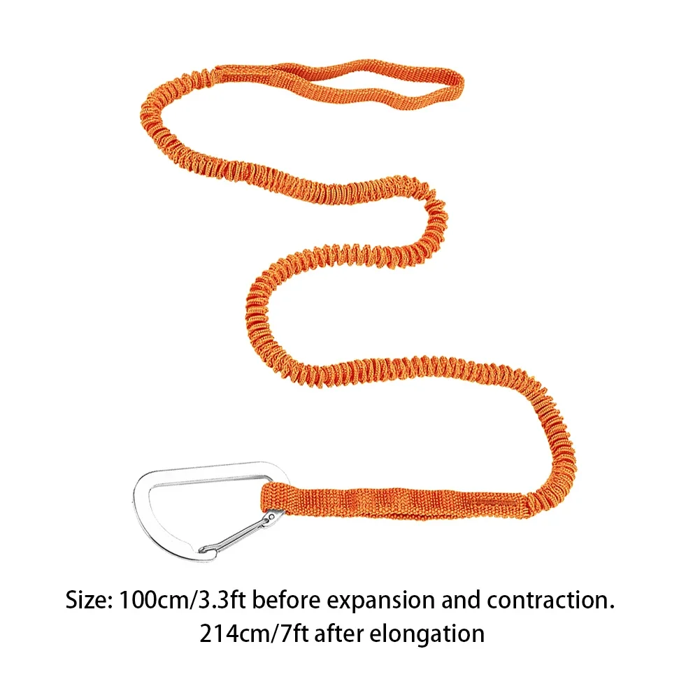 Kayak Paddle Leash Elastic Kayak Paddle Rope Stretchable Coiled Lanyard Leash for SUP Kayaking Boating Canoeing