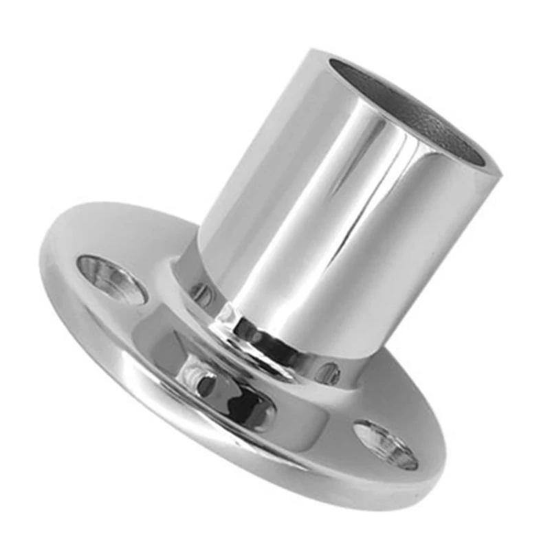 

316 Stainless Steel 90 Degree Marine Handrail Fittings Round Post Rowing Tube Mount For 32 Diameter Tube Easy To Use