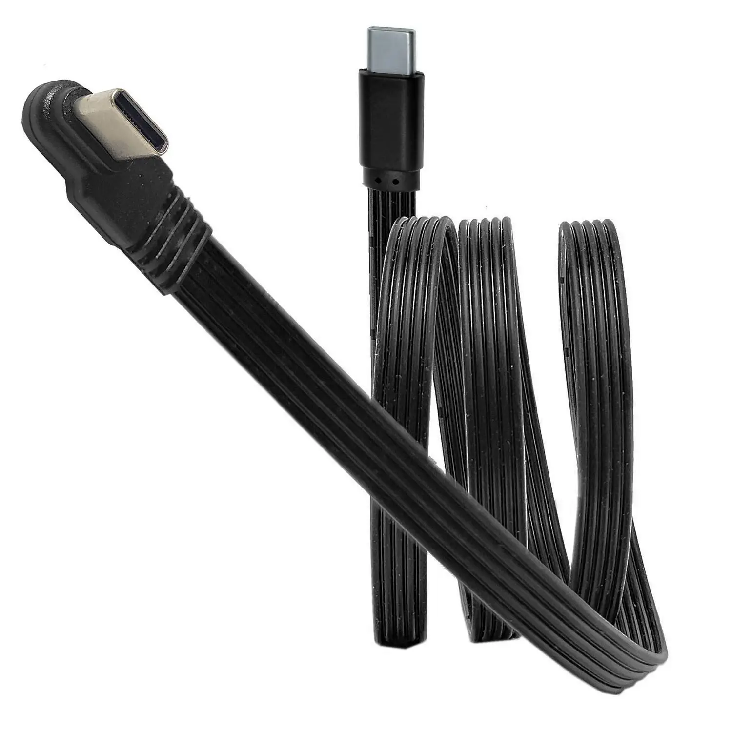 10CM 20CM 플랫 엘보 USB-C 유형 C 위/아래 90 ° 데이터 로드 PD 케이블 왼쪽 및 오른쪽 안드로이드 휴대폰용 USB C 범용 데이터 케이블