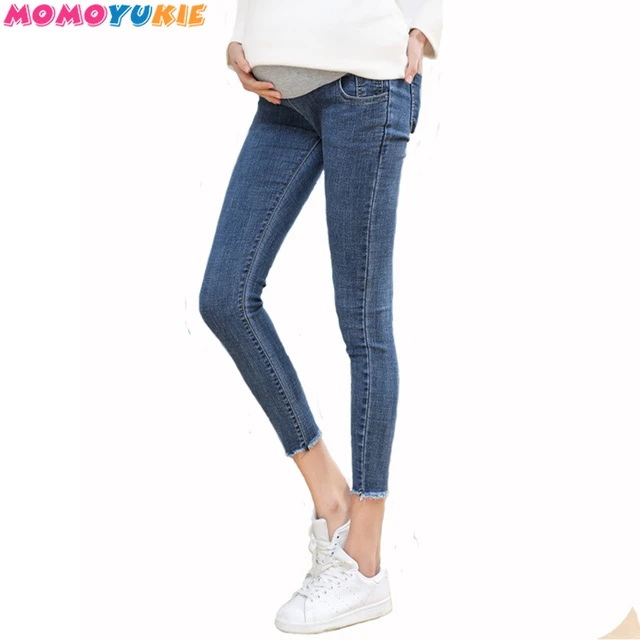 Agarrar Creo que perro Pantalones vaqueros elásticos de maternidad para mujeres embarazadas, ropa  de maternidad suave, pantalones ajustados para el embarazo, pantalones  encantadores, ropa de primavera y verano _ - AliExpress Mobile