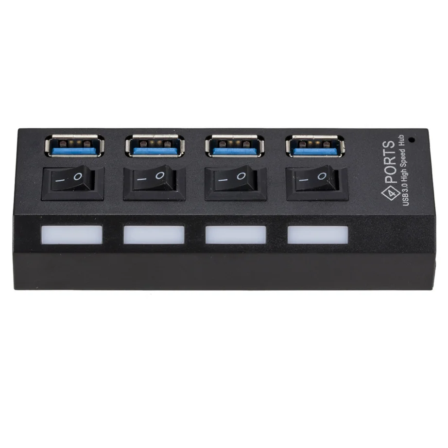 Mini Usb Hub 3.0 Super Velocidade 5gbps Usb3.0 Portas Hub Portátil Usb 3.0 Hub Divisor com Adaptador de Alimentação Externa para Acessório de Computador - Imagem 4