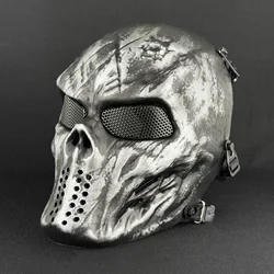 Skull Face Mask - Full Face Tactical Protective Gear for Versatile Outdoor and Costume Use (Metallic Black)