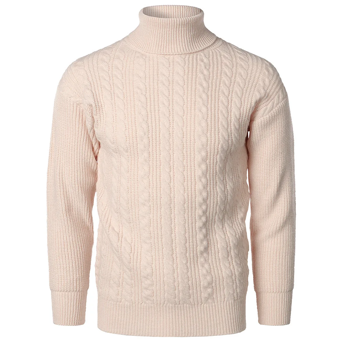 thumbnail image 1 of Suéter de punto de cuello alto para hombre de alta calidad, 1 of 5