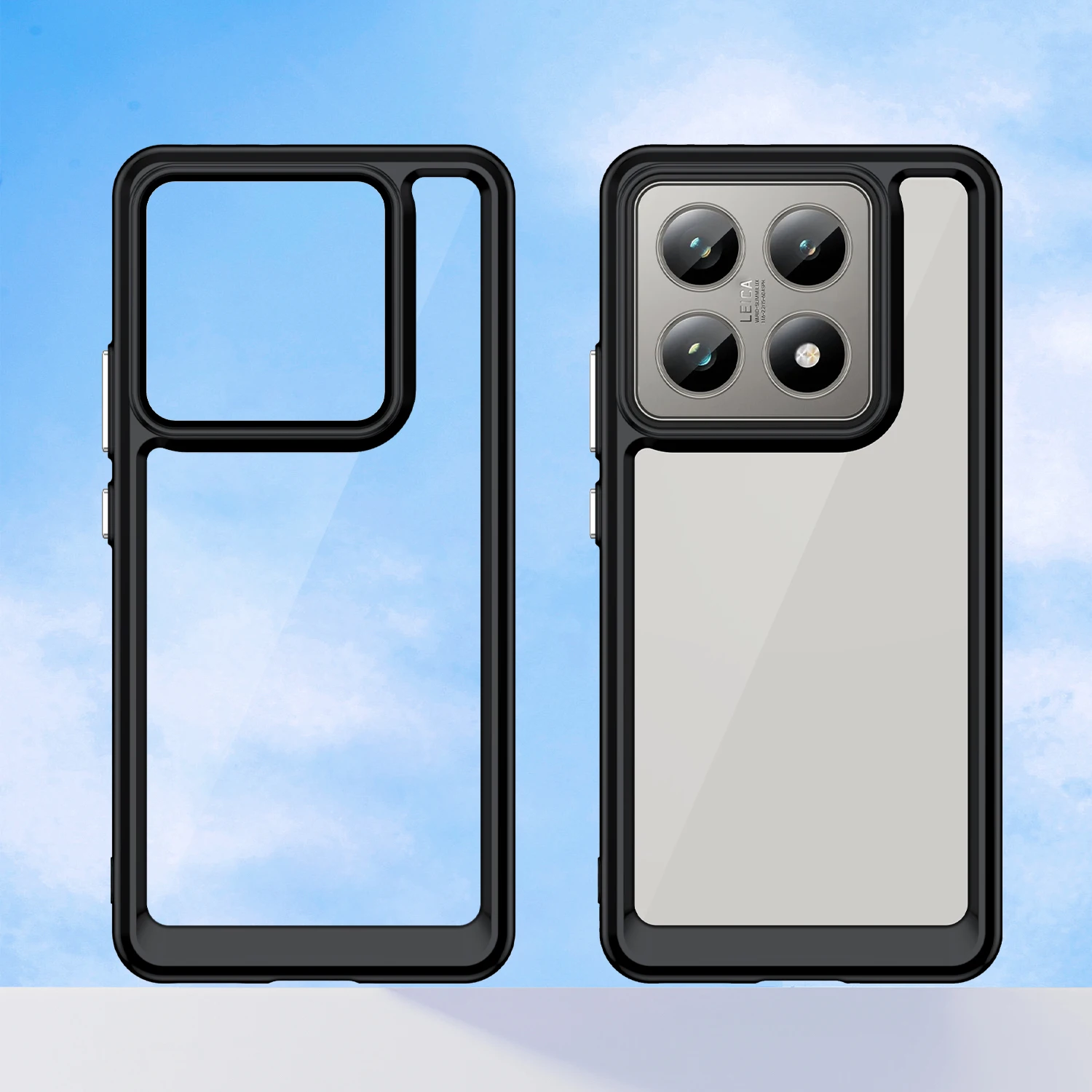 Hard Translucent Soft Frame Protective Phone Bumper Case Cover