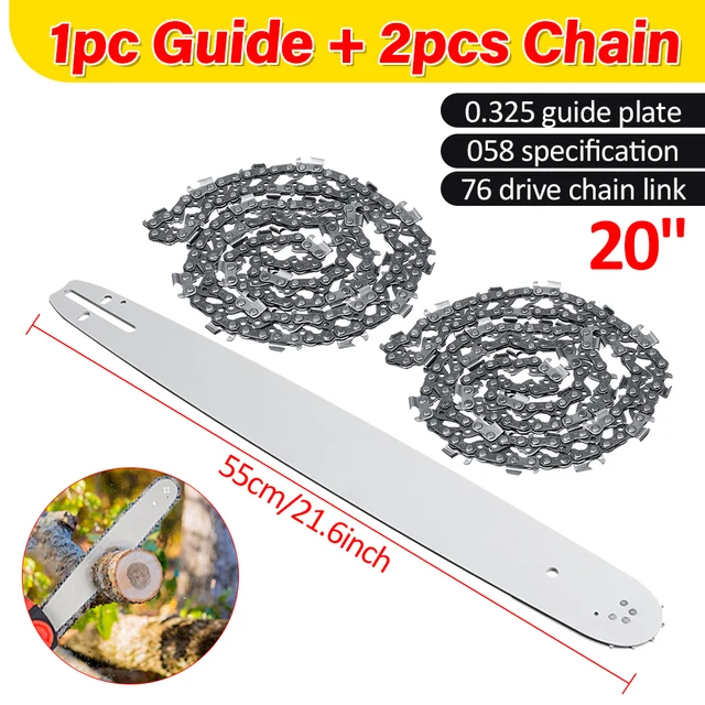 Barra Guida Motosega Kit Barra E Catene Motosega Stihl 025 MS250 | 35cm 3/8P 50Denti | 4 Catene Taglienti Motosega 3/8P 50tg - Foto 6