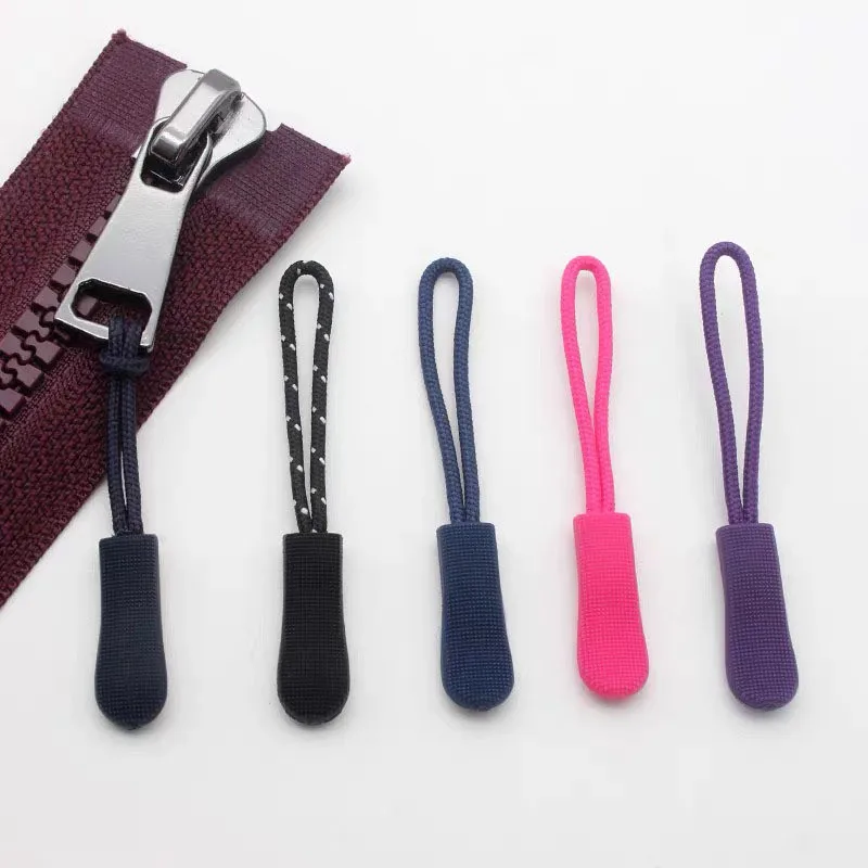 20Pcs Mix Color Cord Zipper Pull Strap Lariat Black For Apparel Accessories