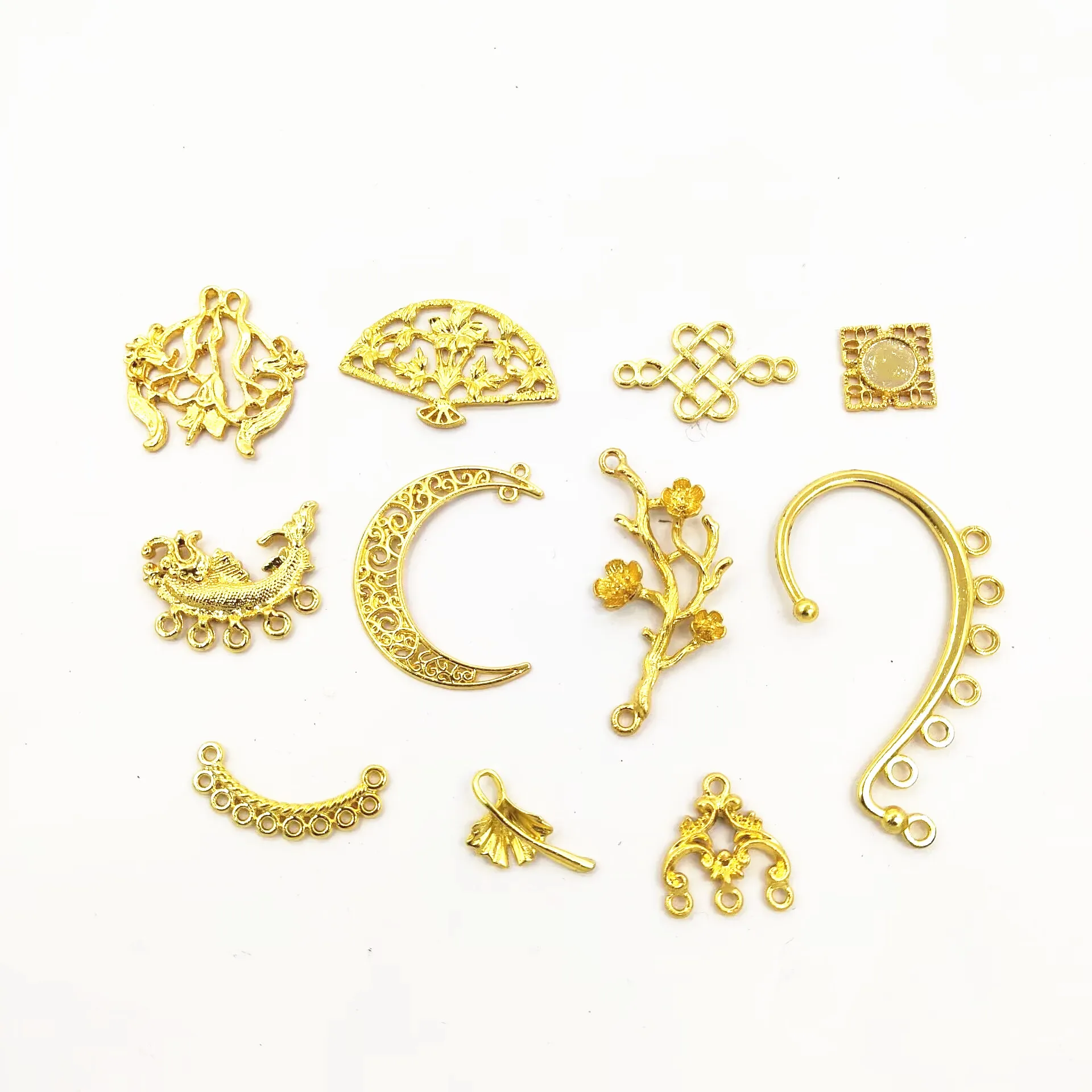 

Mixed Style Metal Alloy Gold Plated Pendant Connector Headdress Accessories