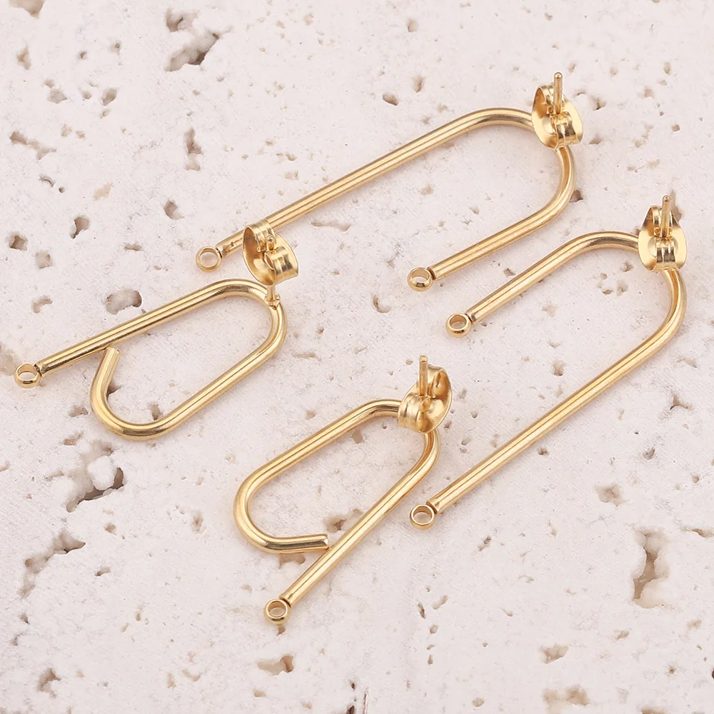 U Shaped Earrings Stainless Steel DIY Handmade Stud Earring Accessory 3