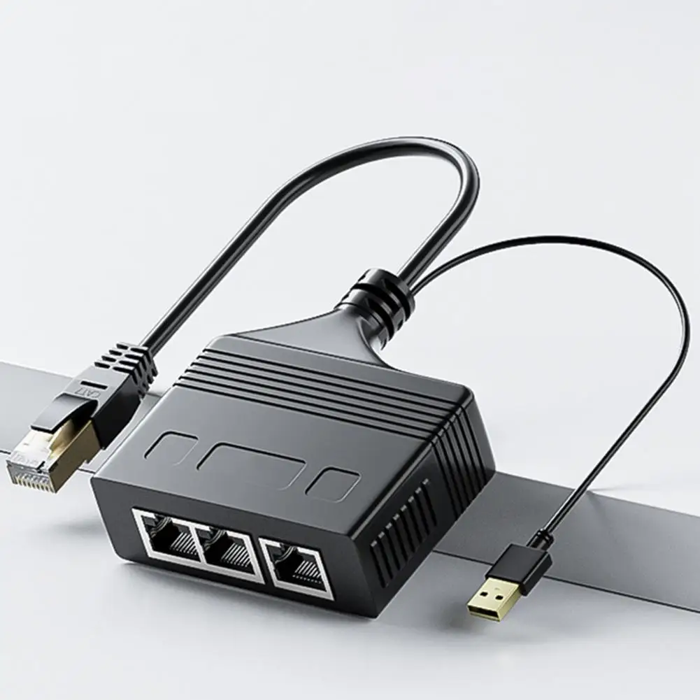 Safe Internet Splitter Heat-resistant Network Splitter High Speed RJ45 Network Ethernet Internet Sharing