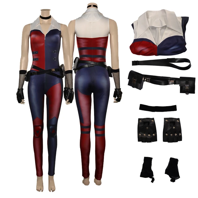 Carnival Women Adult Fantasia Arlequina Cosplay Costumes Харли Куинн Jacket  Pants Sets Party Clothes - AliExpress