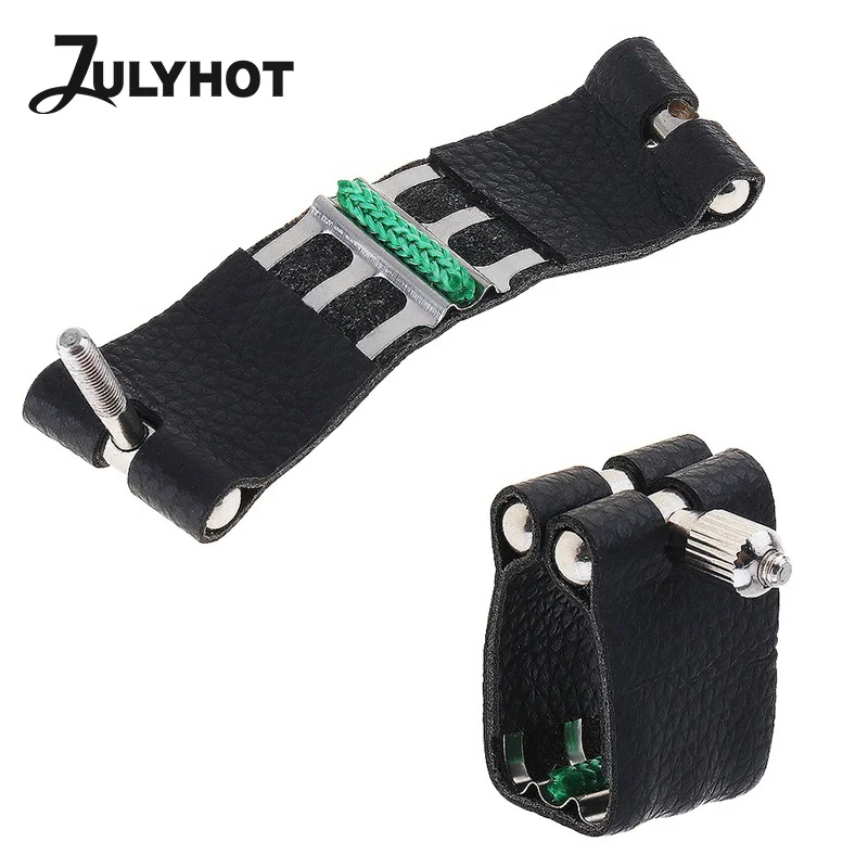 PU Leather Soprano B Clarinet Rubber Mouthpiece Ligature Musical Wind Instrument Parts Saxophone Accessories