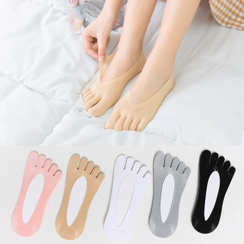 1/3 PcsWomen's Summer Five Finger Socks Women's Ultrathin Socks Funny