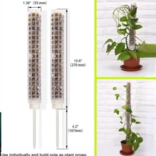 Planta escalada quadro de apoio empilhável planta musgo vara plástico design oco musgo pólo vasos plantas escalada vara