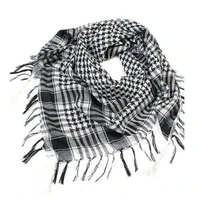 Écharpe Hijab à carreaux légère pour hommes et femmes, foulard arabe du désert, foulard tactique doux de randonnée, Turban unisexe, châle militaire 5