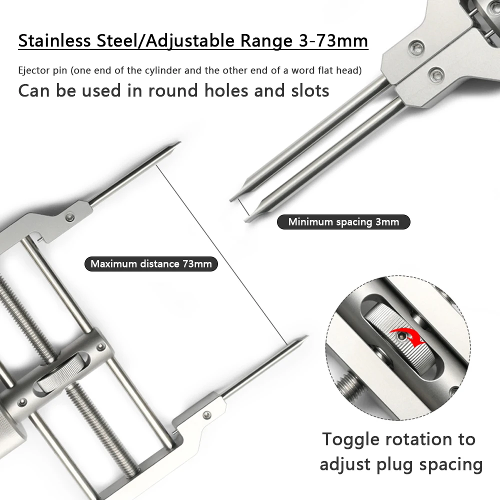 3-73mm Adjustable Lens Spanner Wrench Open Tool Lab Remover Disassemble Tool Lens Fixed Installation Tools Stainless Steels