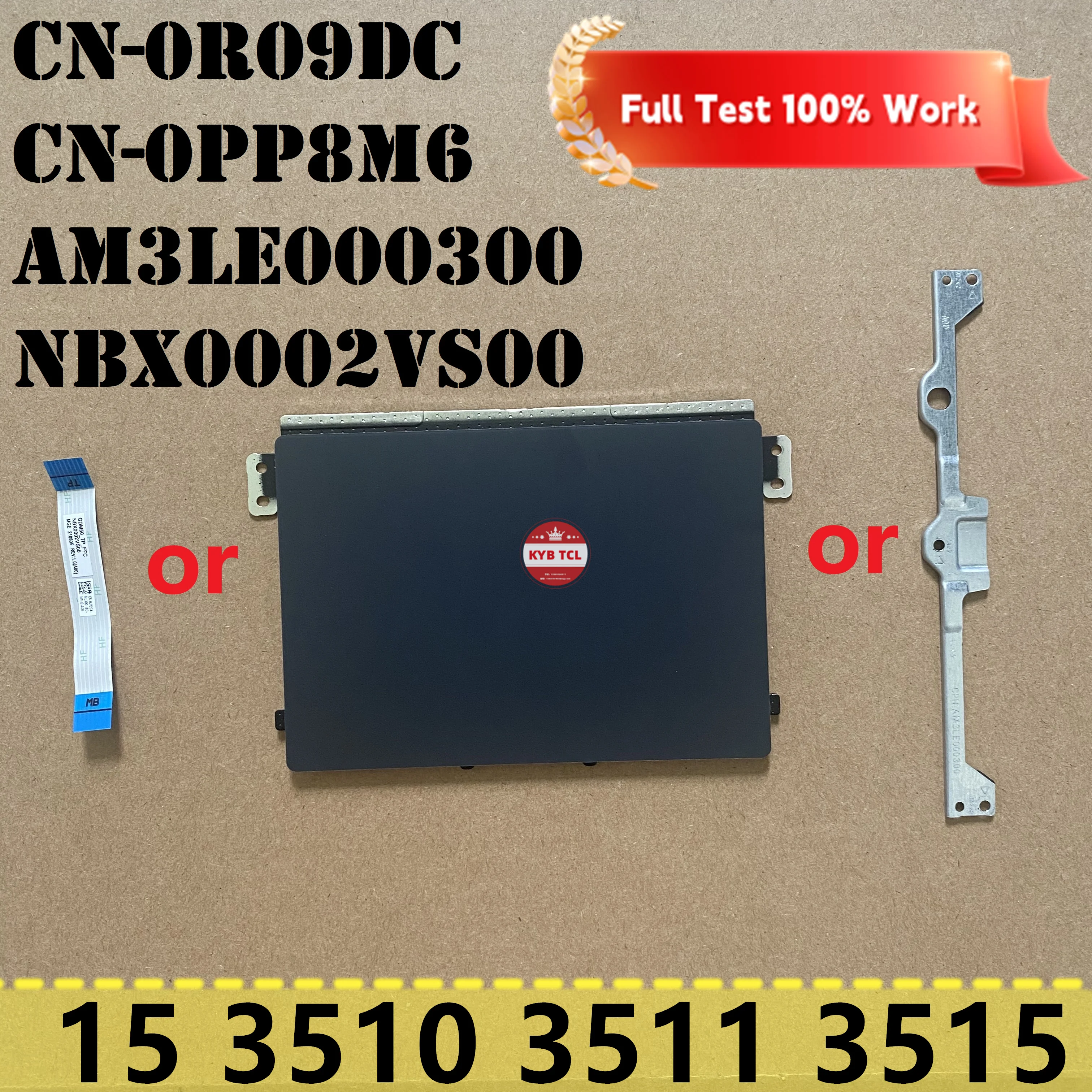 

Genuine Laptop Touchpad or Cable or Support Bracket For Dell Inspiron 15 3510 3511 3515 0PP8M6 0R09DC 0J72C4 AM3LE000300 PP8M6