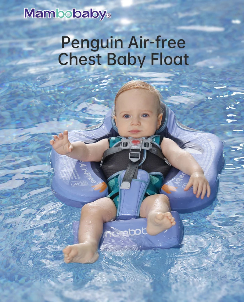 Mambobaby-Baby Pool Float com dossel, não inflável,