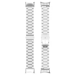 Sleek Three Beads Quick Release Metal Watch Band - Garmin Forerunner 45 (Silver)