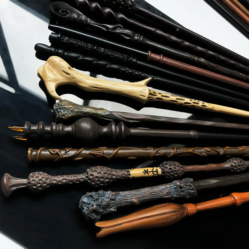 41Pcs Metal Core Magic Toys Harry Wand Malfoy Voldemort Hermione Ron Bellatrix Mcgonagall Magic Potter Wand Plain Gift Box Set