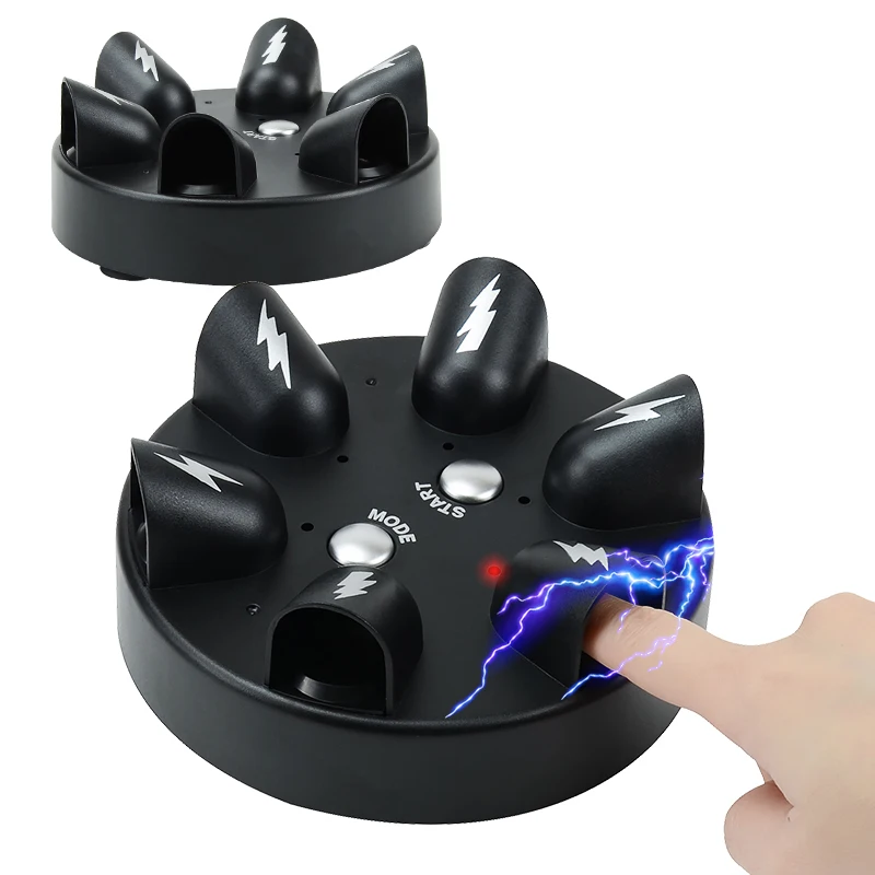 

Electric Shock Finger Game Machine Electric Shocking Roulette Cogs Lie Detector Test Punishment Props Polygraph Tricky Kid Toy
