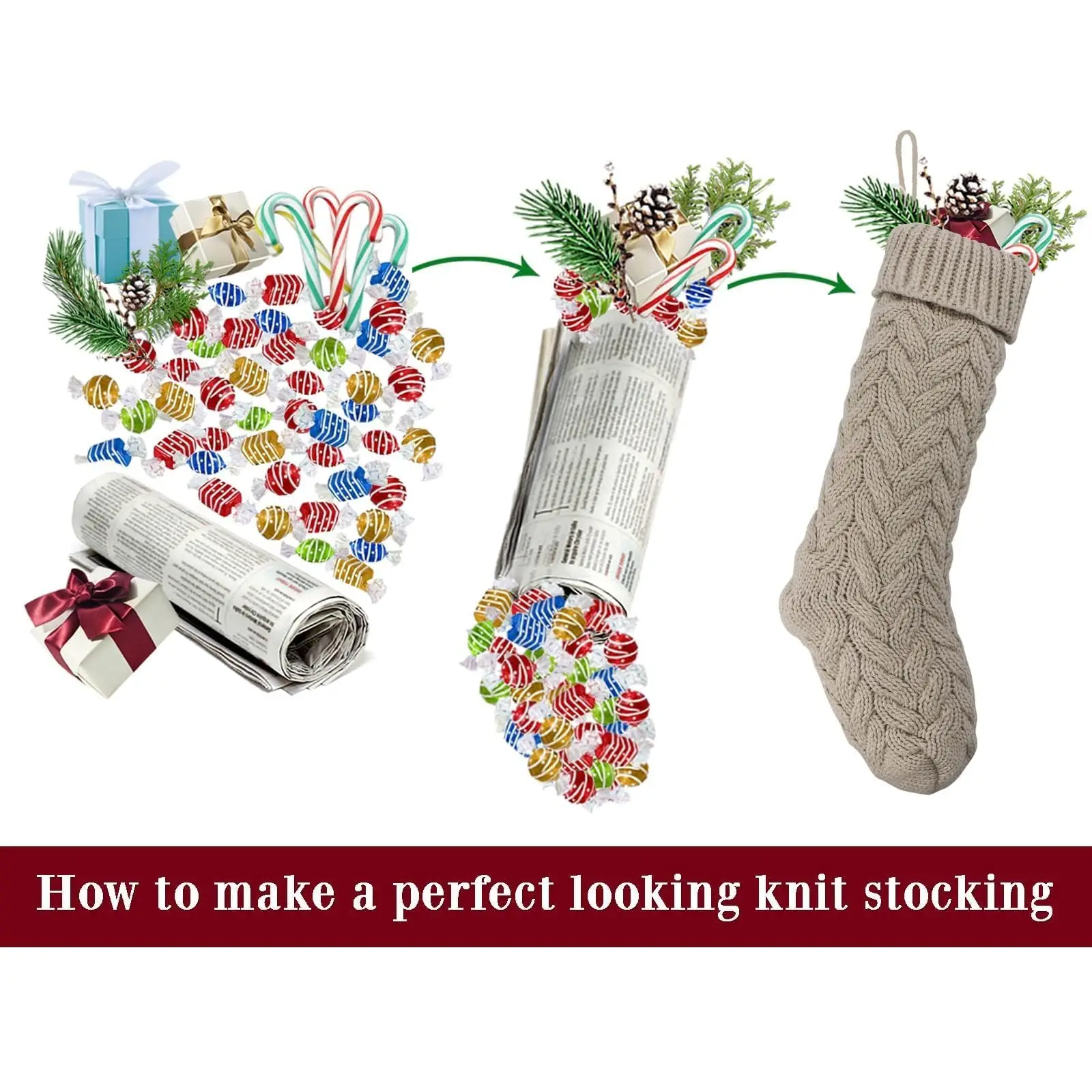 Christmas Stockings 3-8Pack 18In with Name Tags Rustic Cable Knitted Stocking Decorations for Xmas Family Holiday Party Decor christmas stockings
