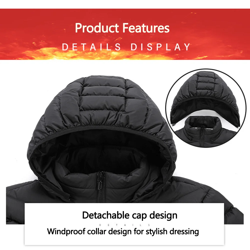 Intelligent 9-17 Areas Heating Warm Jacket Outdoor Activity Electric Heating Jacket Men's Women's Warm Winter