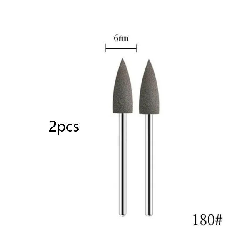 Silicone Rubber Manicure Grinding Head - 2 Pack for Burr and Dead Skin Removal