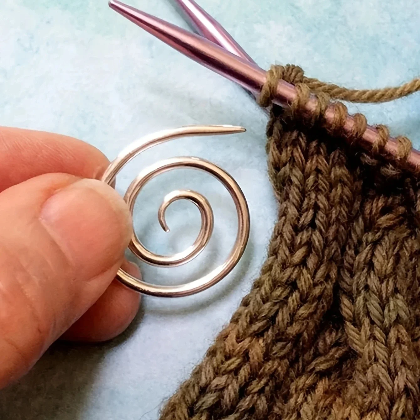 Spiral Knitting Needle Safety Fasteners Stainless Steel Knitting Needle