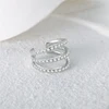 Aide 925 Sterling Silver Sparkling Zircons Long Chain Tassel Clip Earrings For Women Elegant Wedding Party Jewelry Ear Cuff 1PC 4