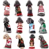 Dog Sweater Christmas Winter Warm Dog Clothes Xmas Outfit for Dogs Puppy Coat Dog Costume Chihuahua Striped Dog Knitted Sweater 2