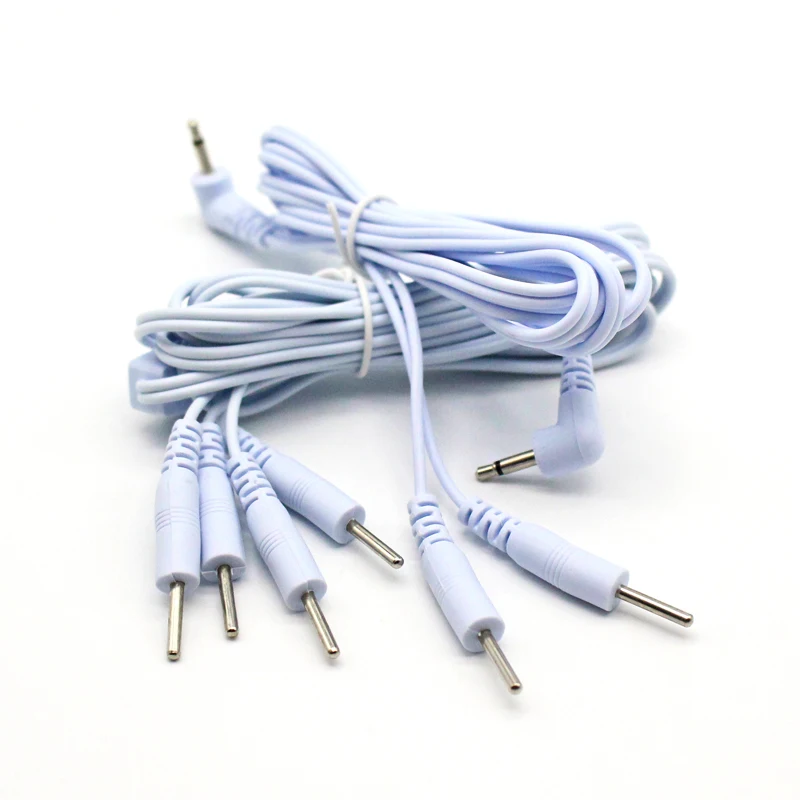 2/4 Pins Head 2.5/3.5mm Plug Type Electrode Cable For Tens Acupuncture Electrical Nerve Muscle Stimulator