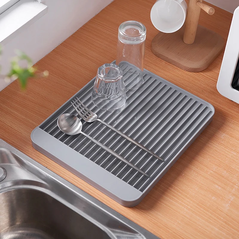 

1Pcs Drain Rack Plastic Dish Tray Sink Drain Rack Dish Drainer Dryer Worktop Kitchen Organizer Water Filter Tray