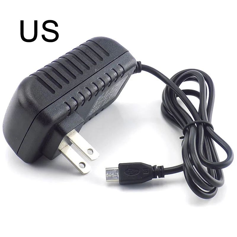 Adattatore di alimentazione Micro USB 5V 2A AC DC spina ue usa 100V ~ 240V 2000mA caricabatterie per Raspberry Pi Zero Tablet PC