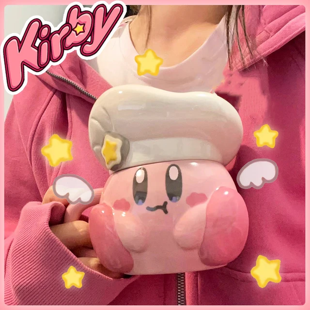 Anime Stars Kirby Cartoon Cute Glass Cup Kawaii INS Style Creative