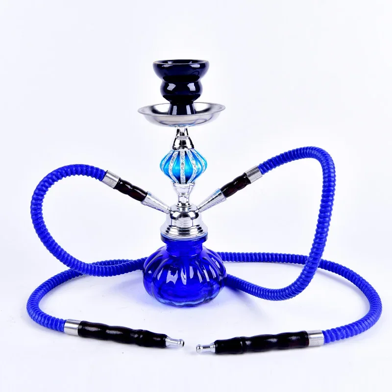 Double Hoses Hookah Shisha Pipe Set Nargile Chicha Sheesha Chicha Narguile Completo Bowl Charcoal Tong Glass Hookah Smoking Pipe hookah accessories hookah holder hookah pipes hookah set hookah mouthpieces