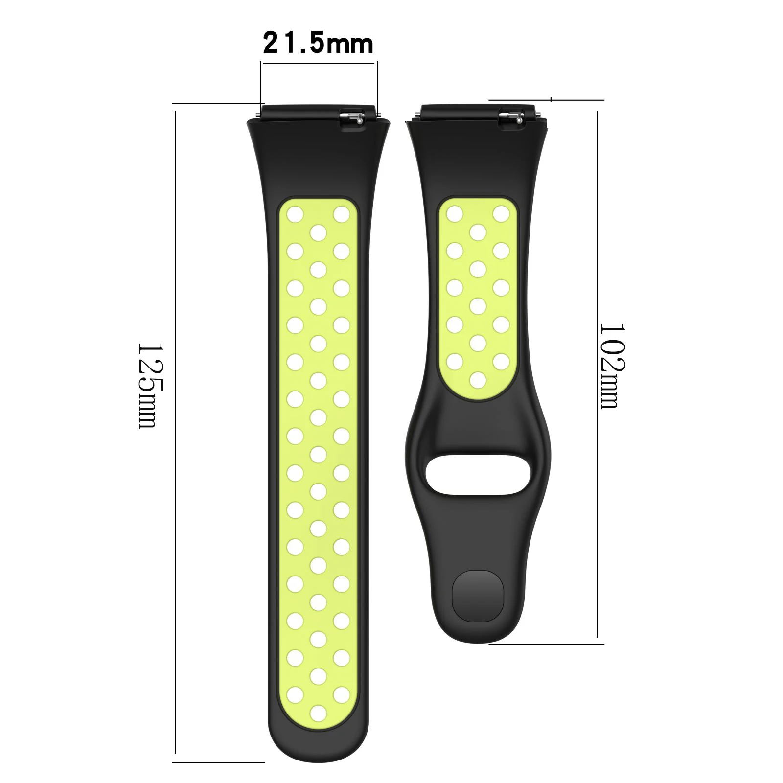 Soft Silicone Sport Band Rubber Watchband Double Color Wristband Bracelet