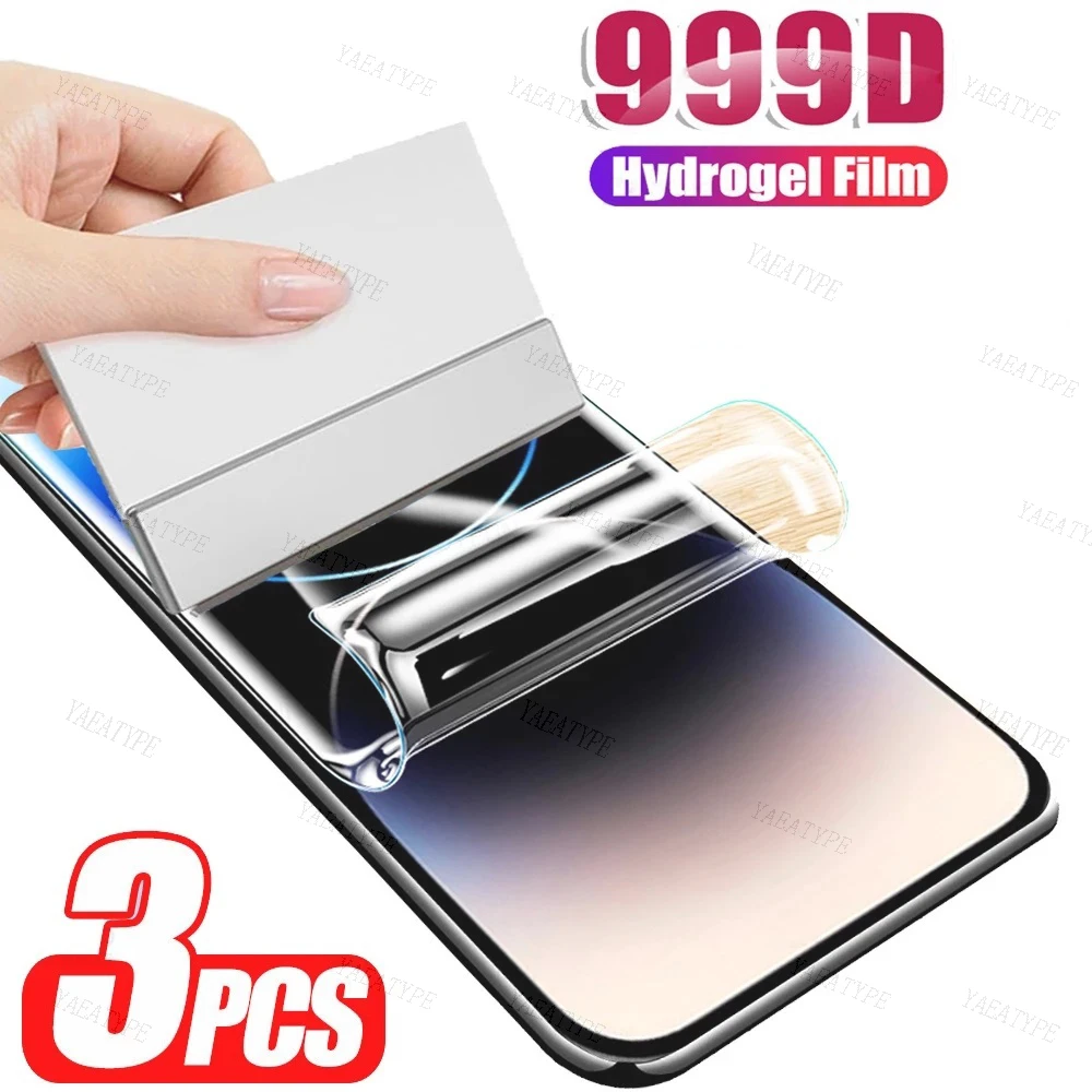 

3Pcs Screen Protector Hydrogel Film For Huawei Mate 60 Pro Emjoy P60 Pro nova Y91 Y71 11I 11 Ultra Pro