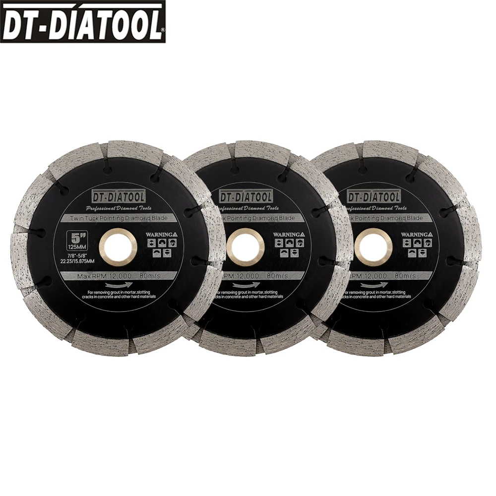 DTDIATOOL 3pcs Dia5inch/125mm Diamond Core Holes Cutting DiscSintered