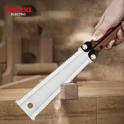 Compact Folding Hand Saw with SK5 Steel Blade and Wood Texture Handle - Folding Saw