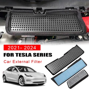 Elemento Filtrante Esterno per Tesla Model 3 2021-2025, Filtro Purificatore Aria per Ingresso Climatizzatore, Accessori Auto