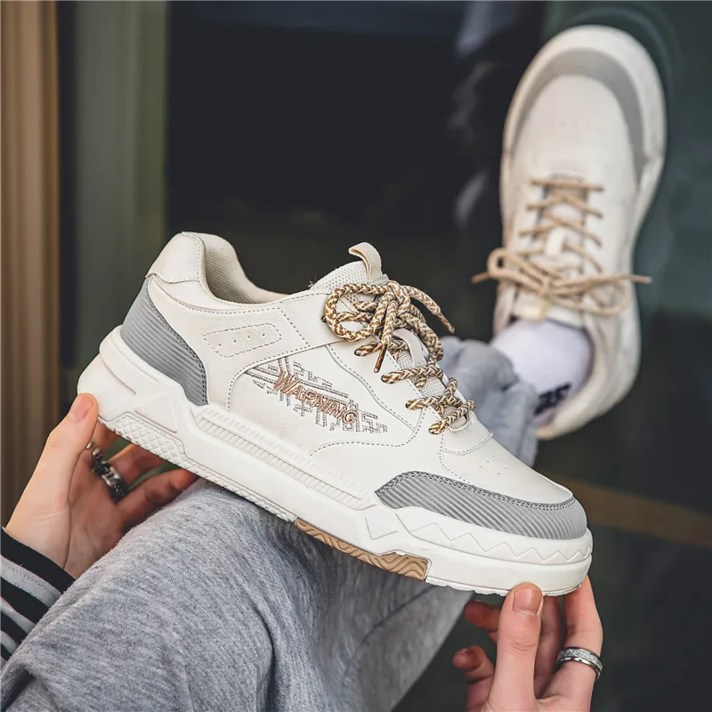 Men's Fashion Sneakers Outdoor Platform Shoes Comfortable Lace-up Casual Shoes Versatile Sneakers New Men Shoes Chunky Sneakers