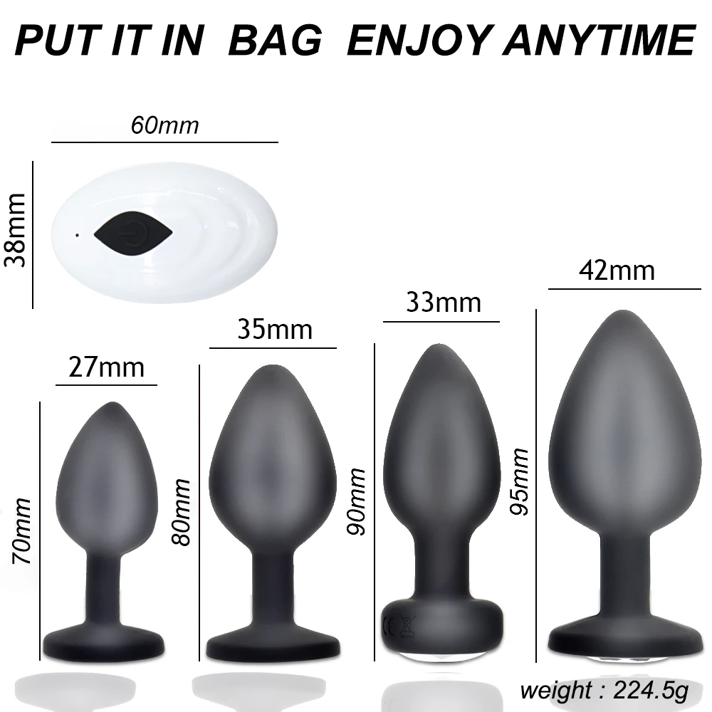 Vibrating Anal Plug Set Dildos Bullet Vibrator 10 Vibration Wireless Remote Control Sex Toy For Women Men Gay Prostate Massager