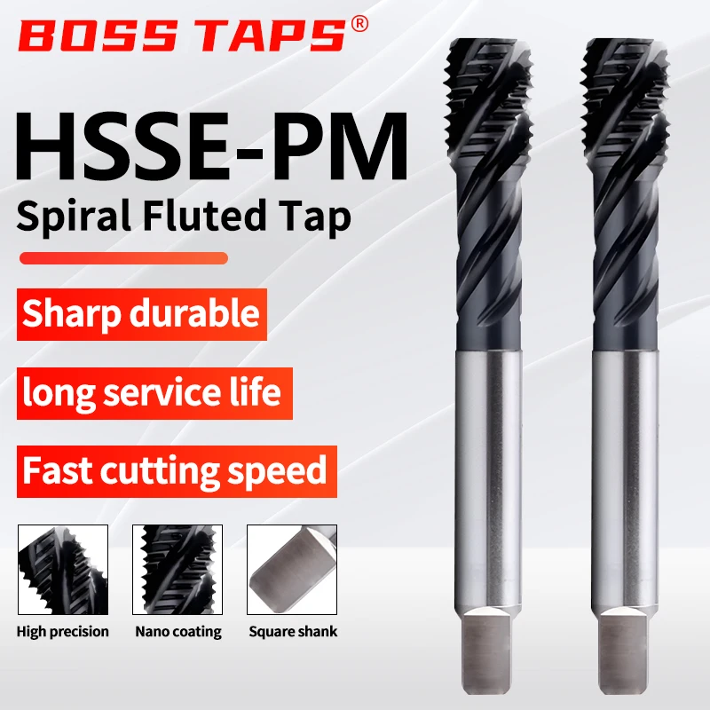 HSSE-PM DIN 371 376 Standard Spiral Fluted Tap Pointed Forming Roll M3 M4 M5 M6 M8 M10 M12 M14 M16 M