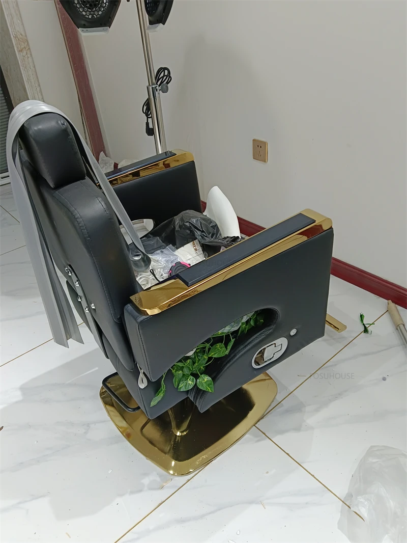Description Picture 3 of itemHairdressing Chairs Can Put Down Barber Chairs Hair Salon Professional Barber Chair Recliner Lift Swivel Chair salon Furniture Z