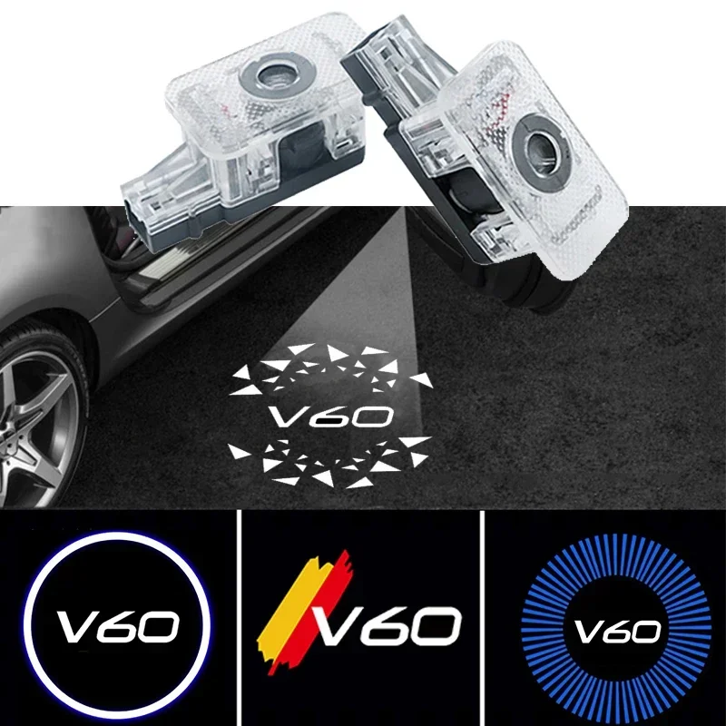 

Аксессуары для модификации двери автомобиля для Volvo V60 2013-2019 приветственная фотоатмосфера логотип огни Тень проектор Призрак декоративные лампы
