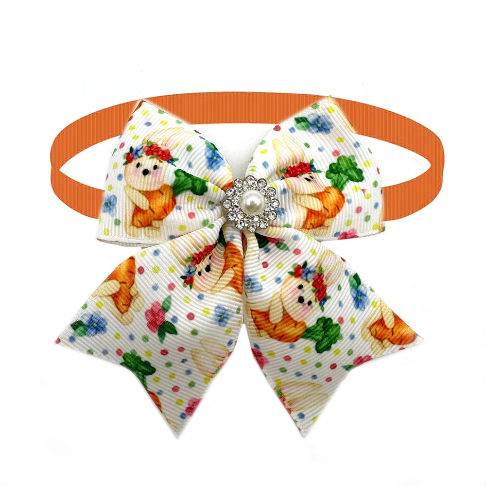 50/100pcs Dog Bow Tie Easter Rabbit Style Dog Bowties Neckties Collar Pet Supplies Pet Grooming Accessories for Small Dog Cat 3