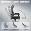 Dowinx Ergonomic Office Chair,Mesh Computer Chair with Pocket Spring Desk Chair with Adjustable Lumbar Support and Headrest 6